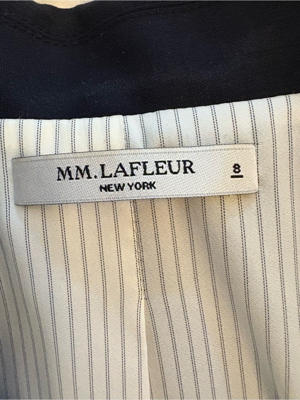 MM Lafleur Women's Navy Two-Button Blazer - Picture 2 of 8
